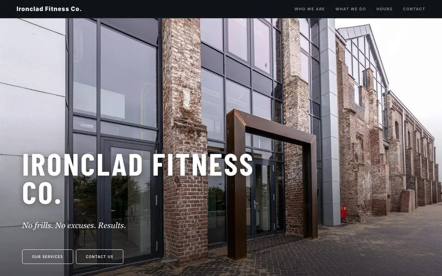 Ironclad Fitness Co. — live sample site preview