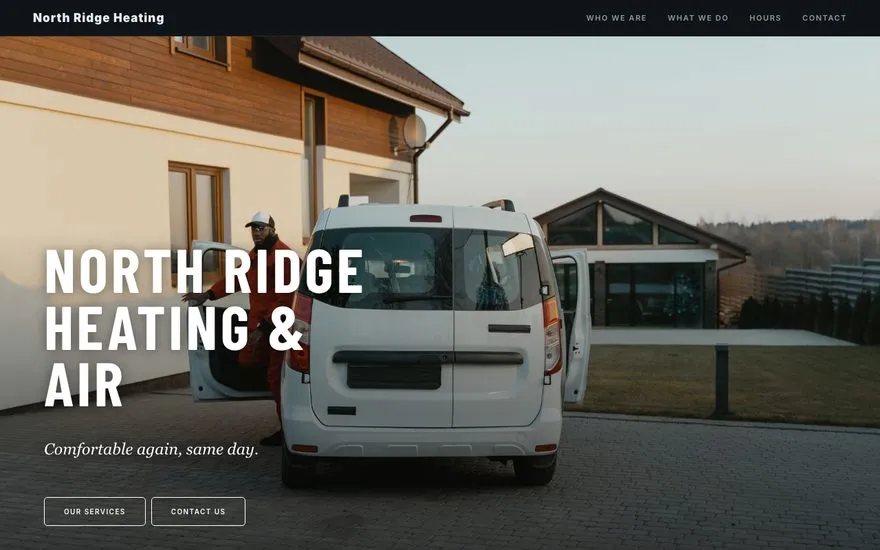 North Ridge Heating & Air — live sample site preview