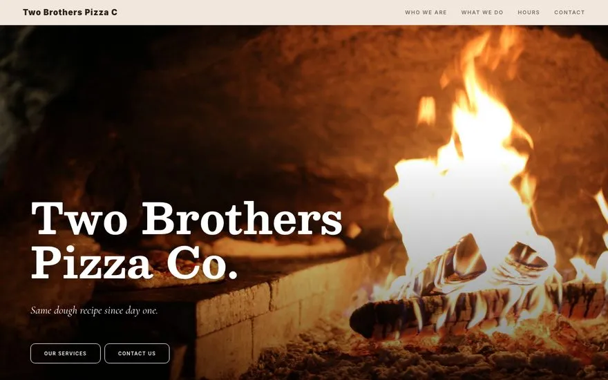 Two Brothers Pizza Co. — live sample site preview