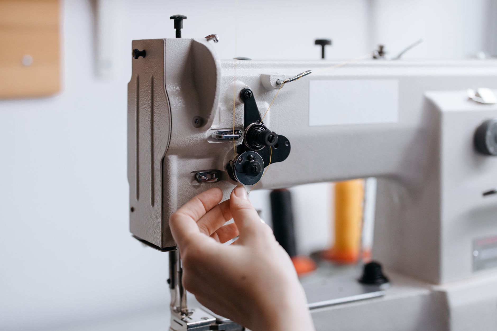 The sewing machine, mid-project